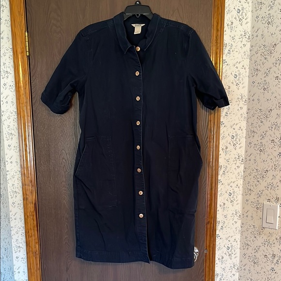 Dark denim Button-Up Dress - Picture 1 of 11